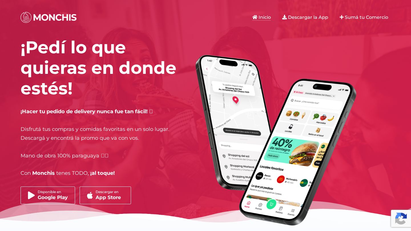Monchis website homepage