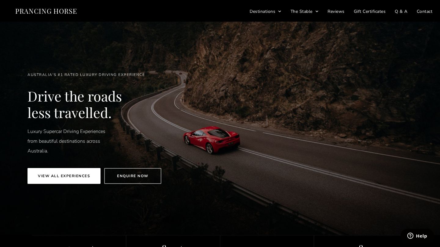 Prancing Horse website homepage